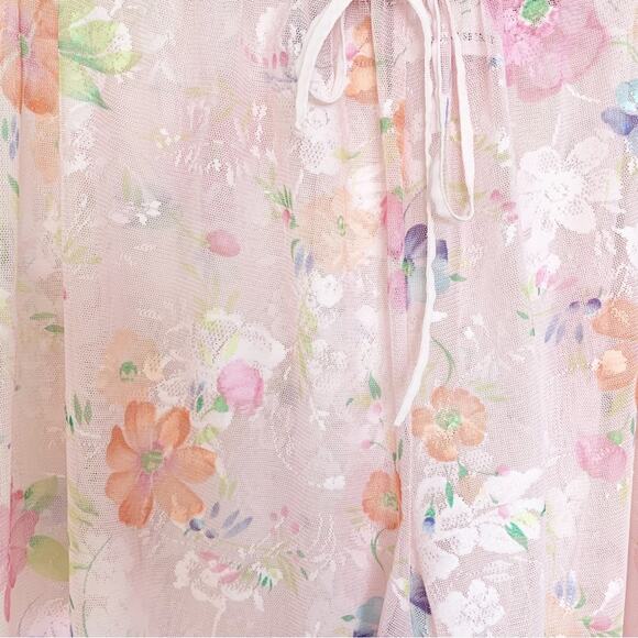 Victoria's Secret Pink Sheer Floral Mesh Swim Coverup Pants Medium - Picture 2 of 8